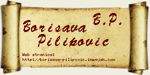 Borisava Pilipović vizit kartica